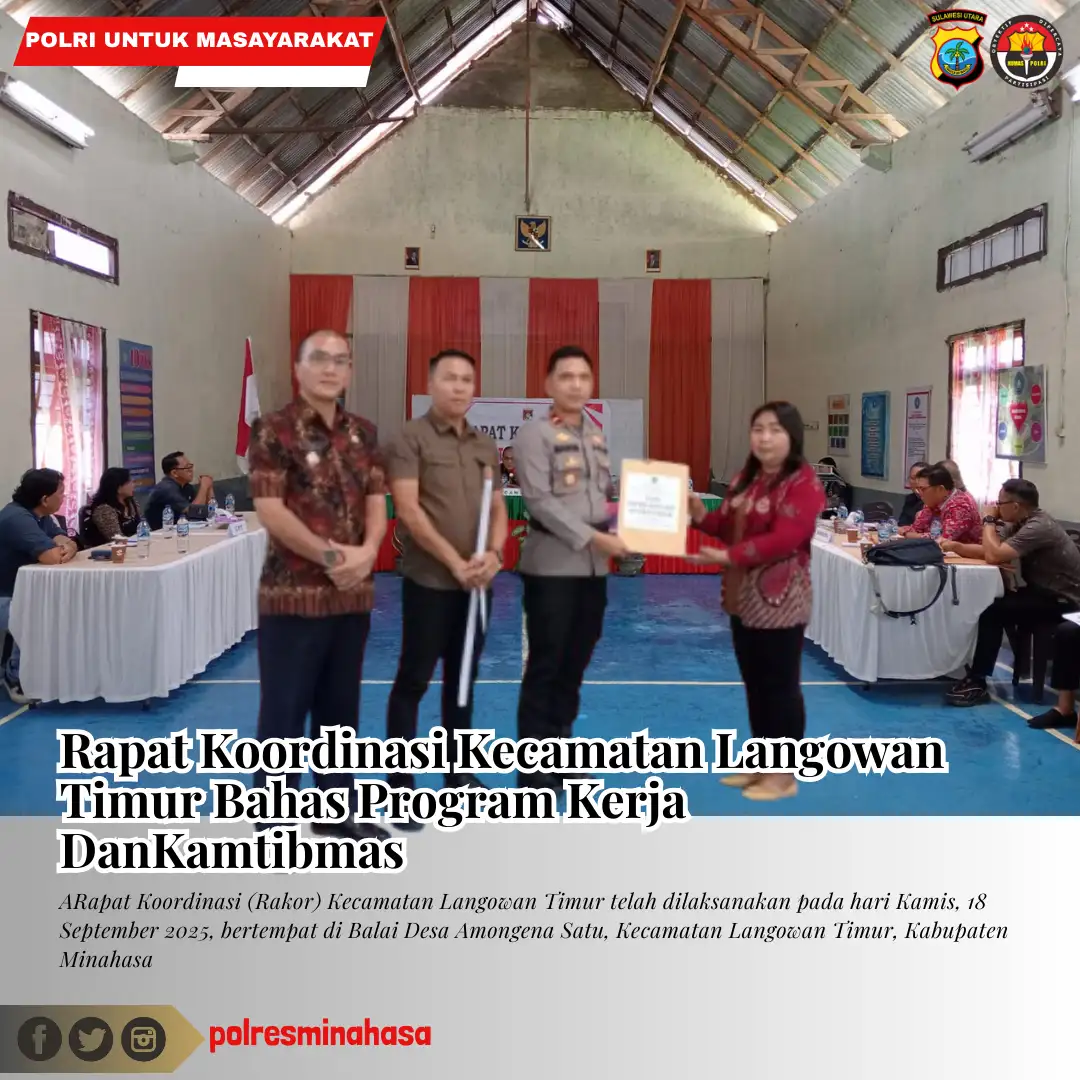 Rapat Koordinasi Kecamatan Langowan Timur Bahas Program Kerja Dan Kamtibmas